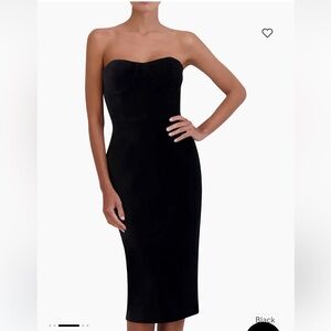 BCBGMAXAZRIA  Velvet Bustier Strapless Dress